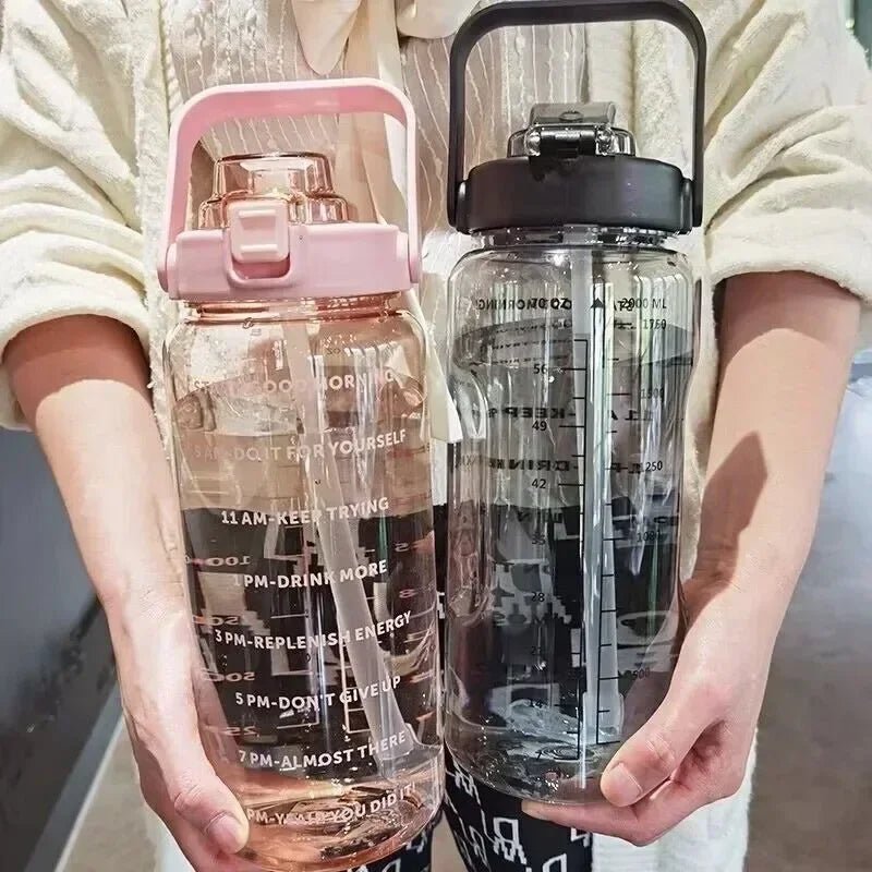 Bouteille d’Eau Grande Capacité avec Marqueur de Temps - Maison Princesse