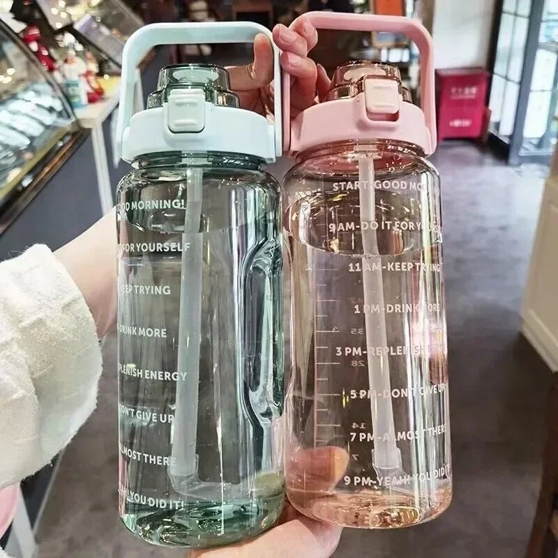 Bouteille d’Eau Grande Capacité avec Marqueur de Temps - Maison Princesse