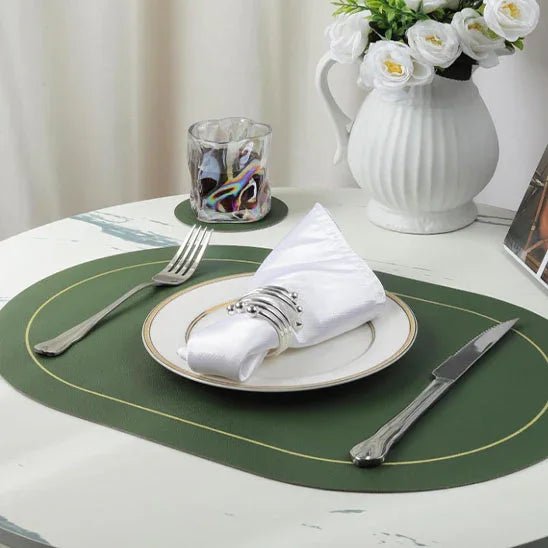 Ensemble de sets de table en cuir - Élégance Intemporelle - Maison Princesse