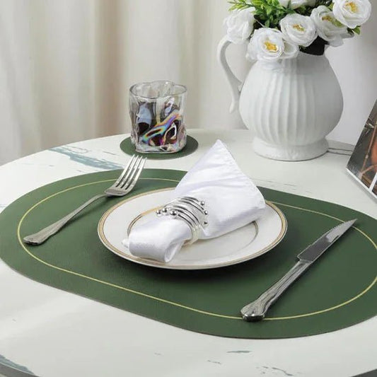 Ensemble de sets de table en cuir - Élégance Intemporelle - Maison Princesse