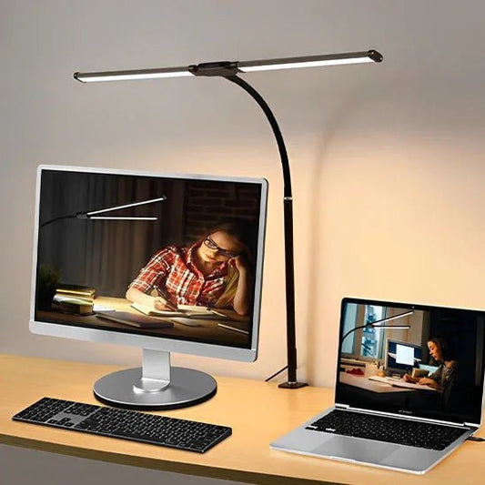 Lampe de Bureau LED à Bras Réglable - Éclairage Optimal pour Travail et Études - Maison Princesse