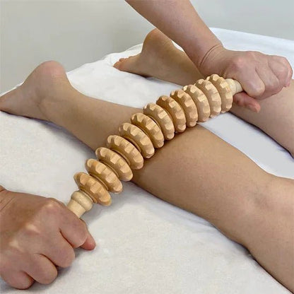 Rouleau de Massage en Bois Naturel - Soulagement Musculaires - Maison Princesse