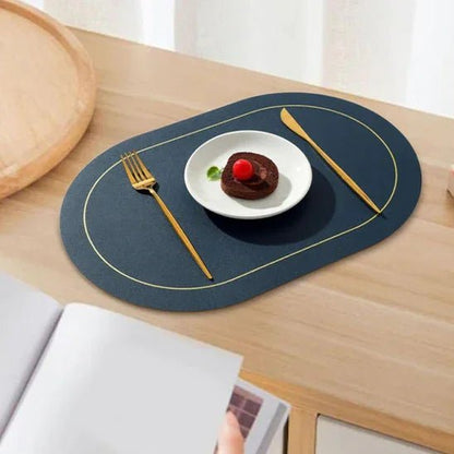 Ensemble de sets de table en cuir - Élégance Intemporelle - Maison Princesse