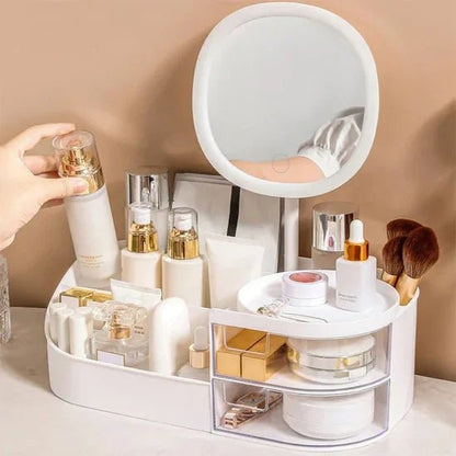 Boîte de Rangement de Maquillage avec Miroir - Maison Princesse