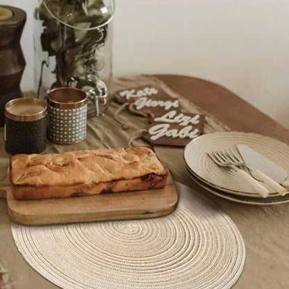 Ensemble de 6 sets de table ronds tressés pour un aspect chic - Maison Princesse