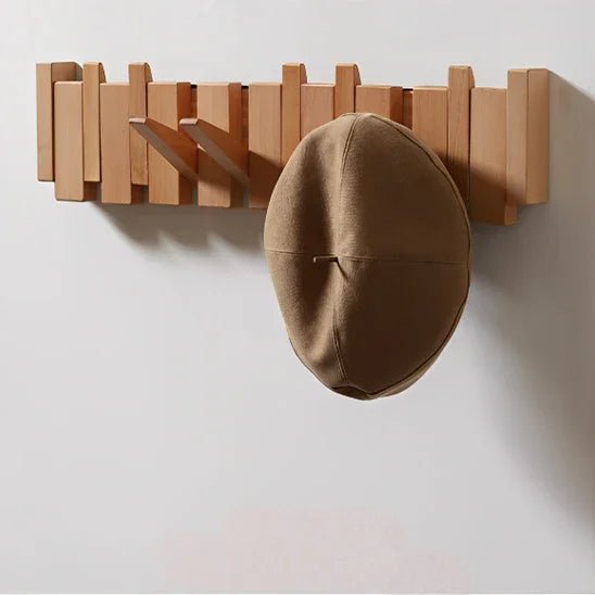 Porte-manteau bois massif 5 patte - Rangement entrée murale - Maison Princesse