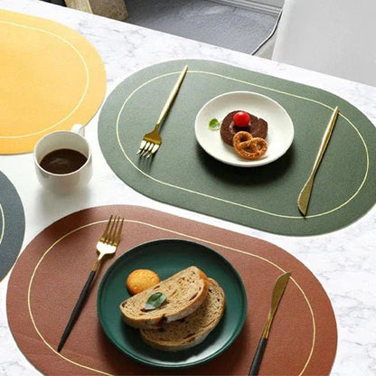 Ensemble de sets de table en cuir - Élégance Intemporelle - Maison Princesse