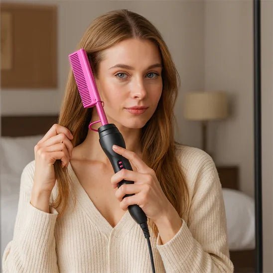 Peigne Chauffant Original - Lissage Parfait & Brillance Intense - Maison Princesse