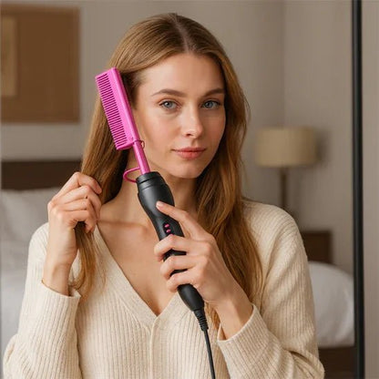 Peigne Chauffant Original - Lissage Parfait & Brillance Intense - Maison Princesse