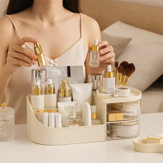Boîte de Rangement de Maquillage avec Miroir - Maison Princesse