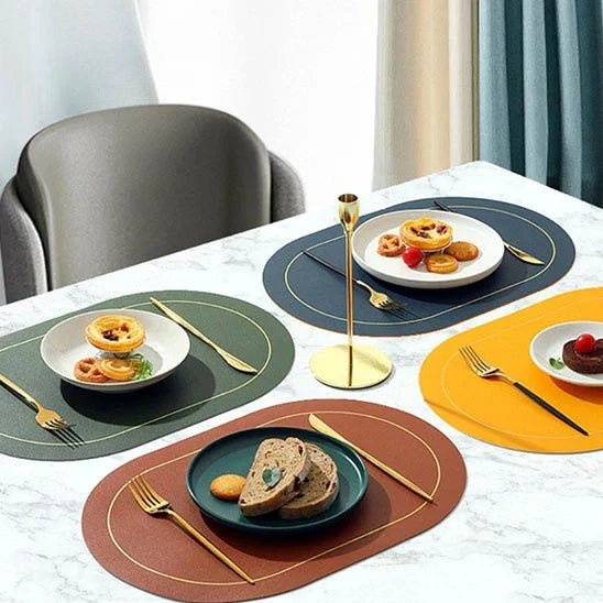 Ensemble de sets de table en cuir - Élégance Intemporelle - Maison Princesse