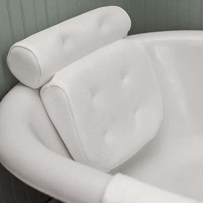 Oreiller de bain avec ventouses soutien ergonomique pour la tête, le cou et le dos - Maison Princesse