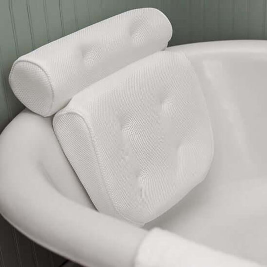 Oreiller de bain avec ventouses soutien ergonomique pour la tête, le cou et le dos - Maison Princesse