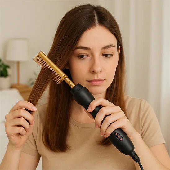 Peigne Chauffant Original - Lissage Parfait & Brillance Intense - Maison Princesse