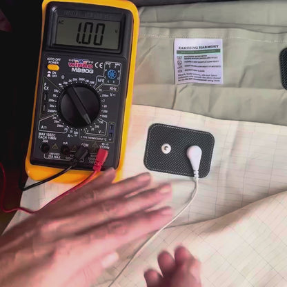 Drap de grounding en coton bio et fibres d’argent